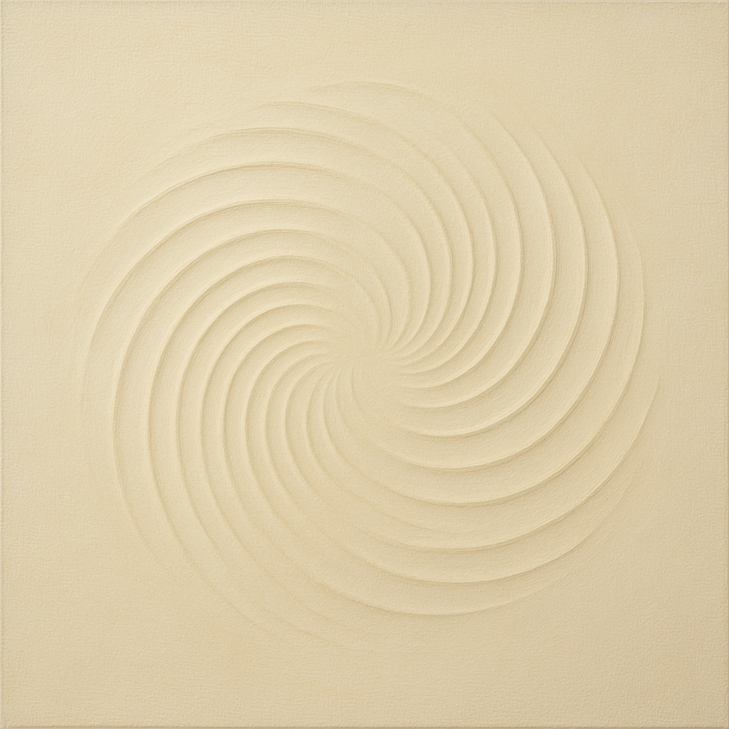 Radial Sunburst Plaster Ridge No. 5 - Modern Fine Art Oil Painting - View 1