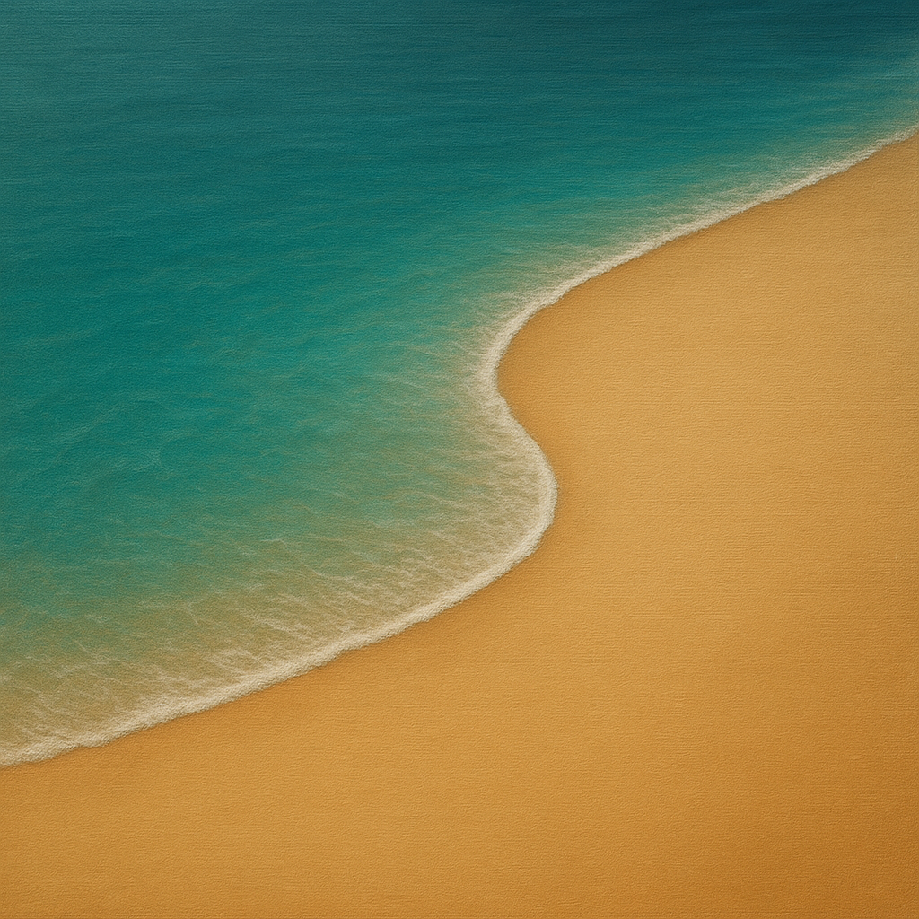Calm Tide Line & Sand Drift No. 2 - Modern Fine Art Oil Painting - View 1