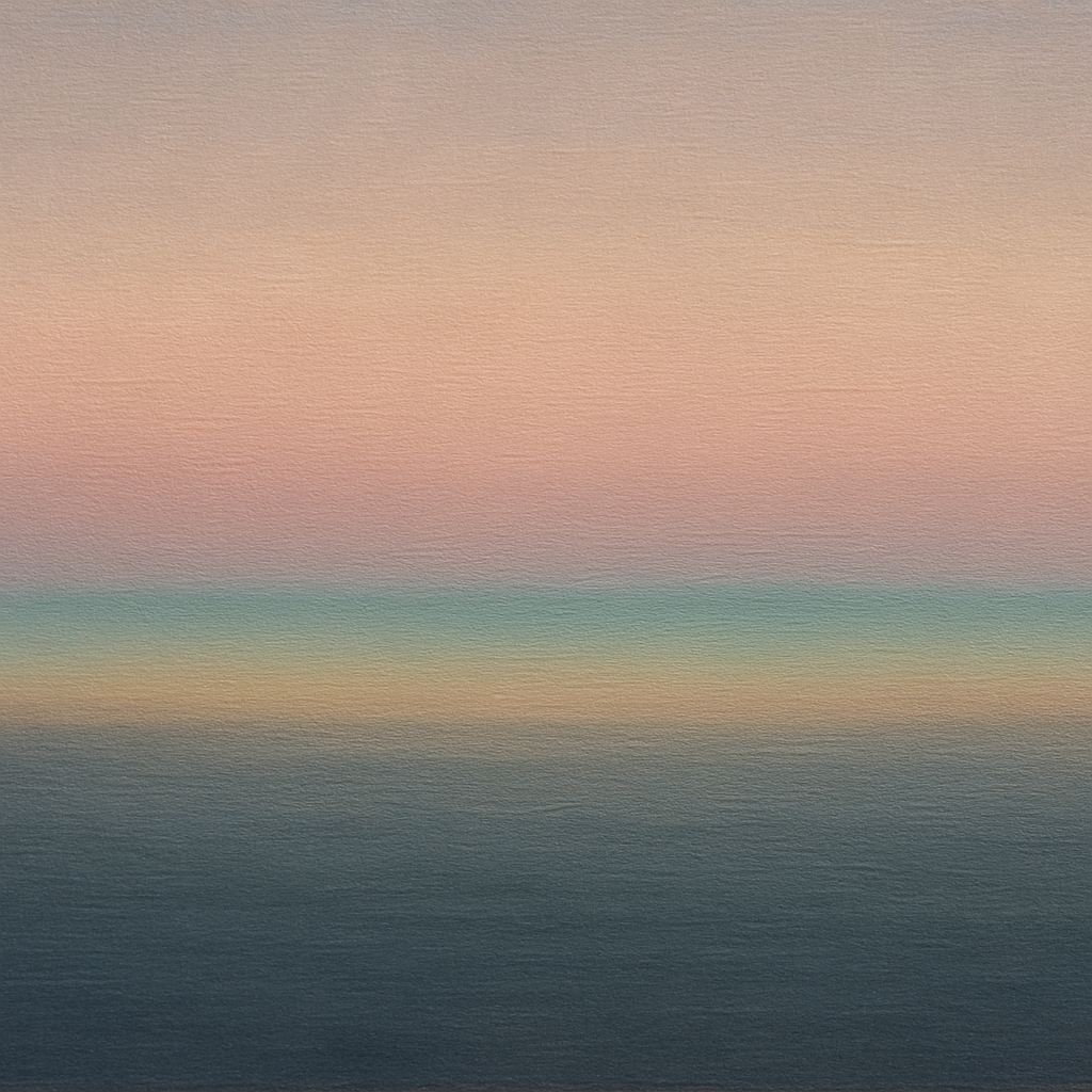 Dusk Horizon in Pale Lavender & Slate No. 3 - Modern Fine Art Oil Painting - View 1