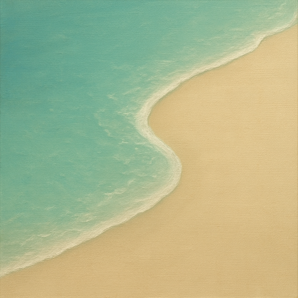 Calm Tide Line & Sand Drift No. 2 - Modern Fine Art Oil Painting - View 1