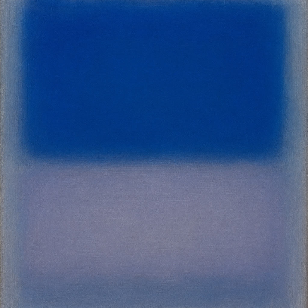 Cobalt Azure & Twilight Lavender Immersion No. 2 Oil Painting - View 1