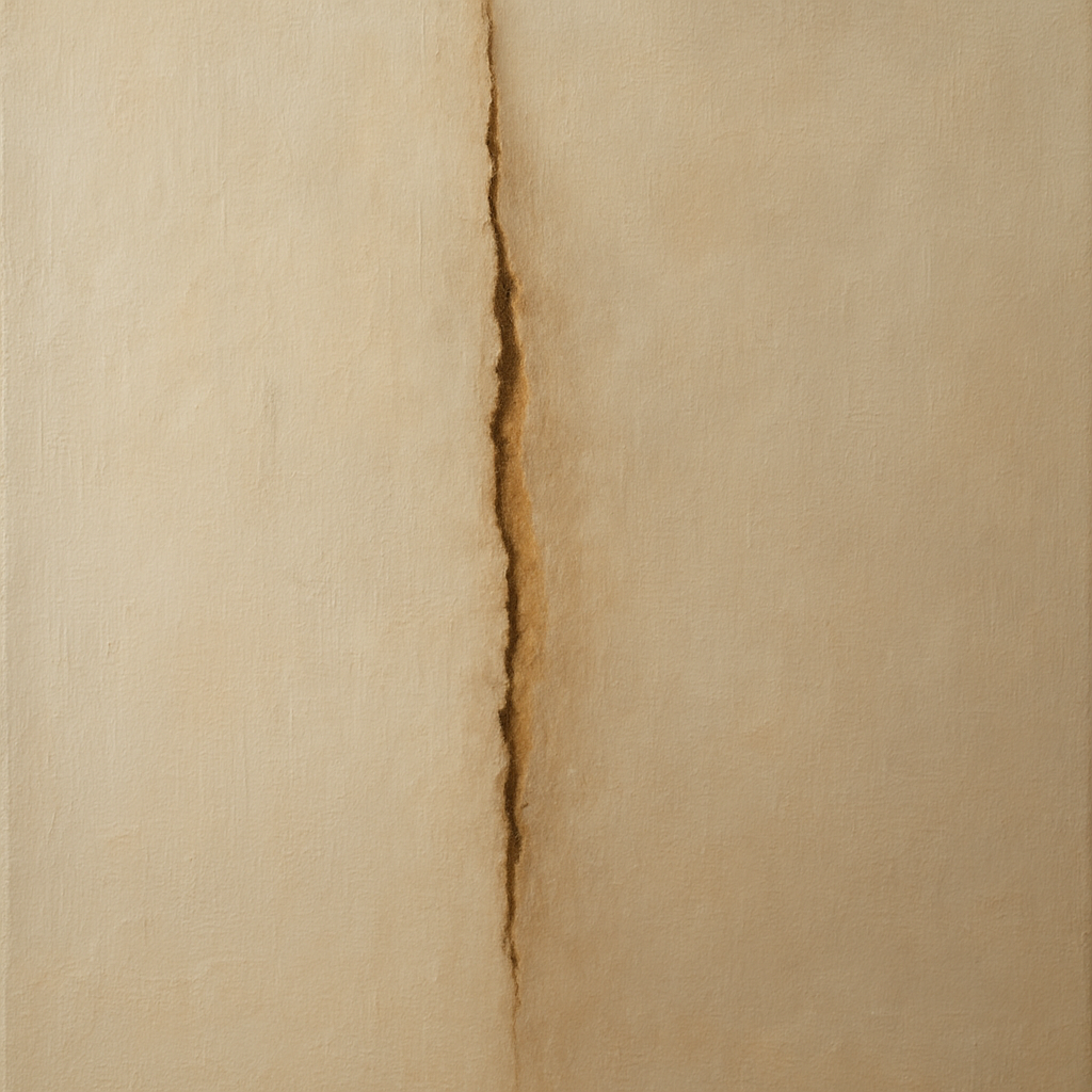 Tactile Stucco & Ochre Rift No. 9 - Modern Fine Art Oil Painting - View 1