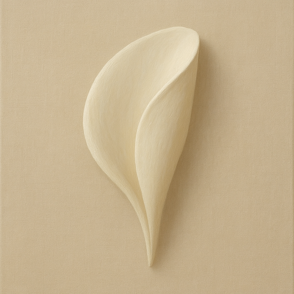 Sculpted Ivory Floral Contour No. 1 - Modern Fine Art Oil Painting - View 1