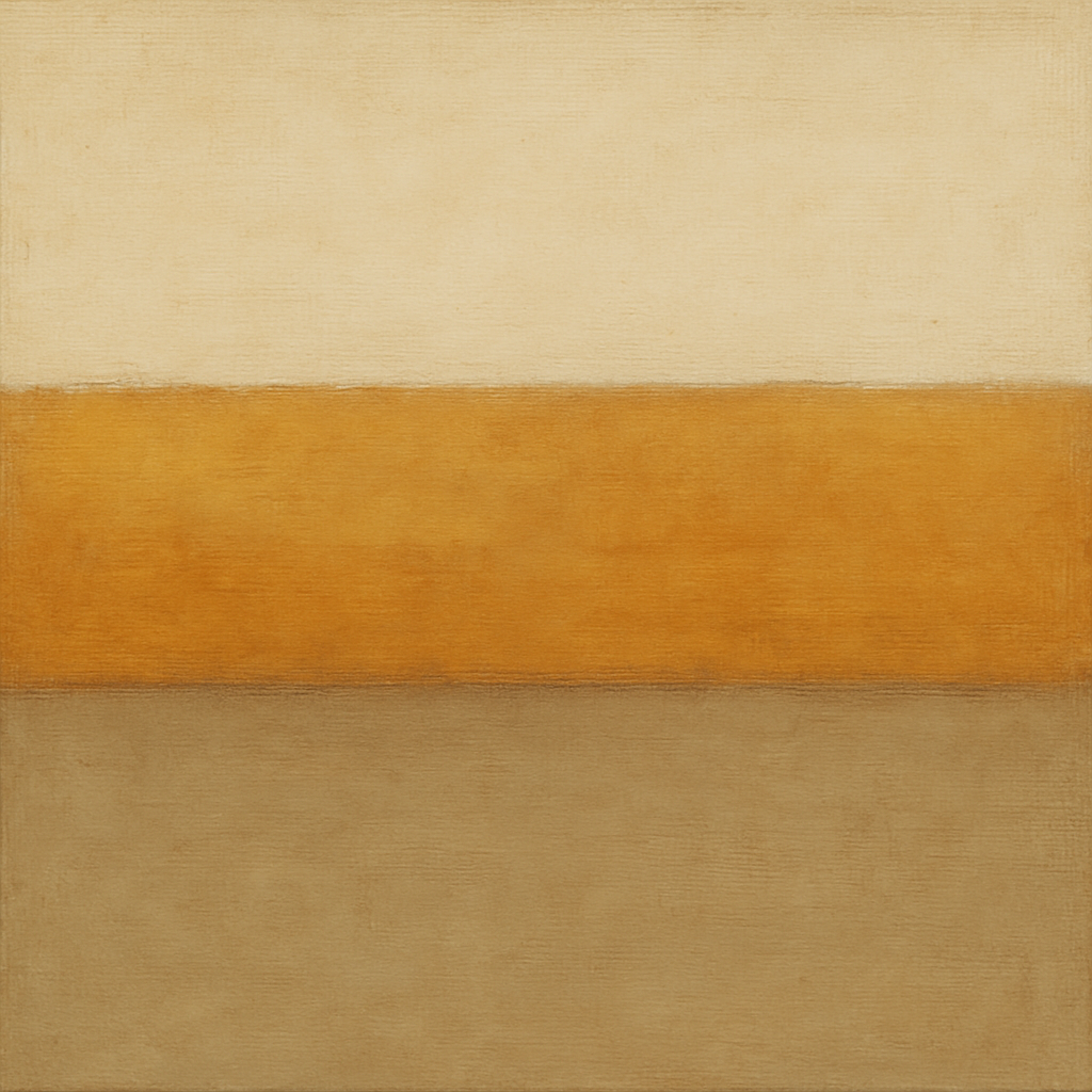Aged Plaster & Sand Horizon No. 2 - Modern Fine Art Oil Painting - View 1