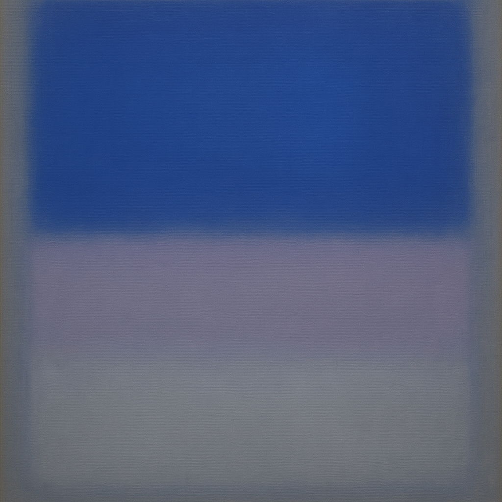 Cobalt Azure & Twilight Lavender Immersion No. 12 Oil Painting - View 1