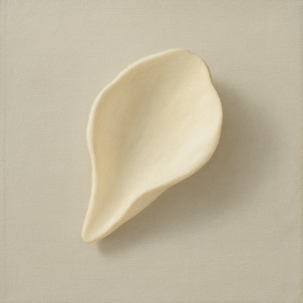Sculpted Ivory Floral Contour No. 1 - Modern Fine Art Oil Painting - View 1