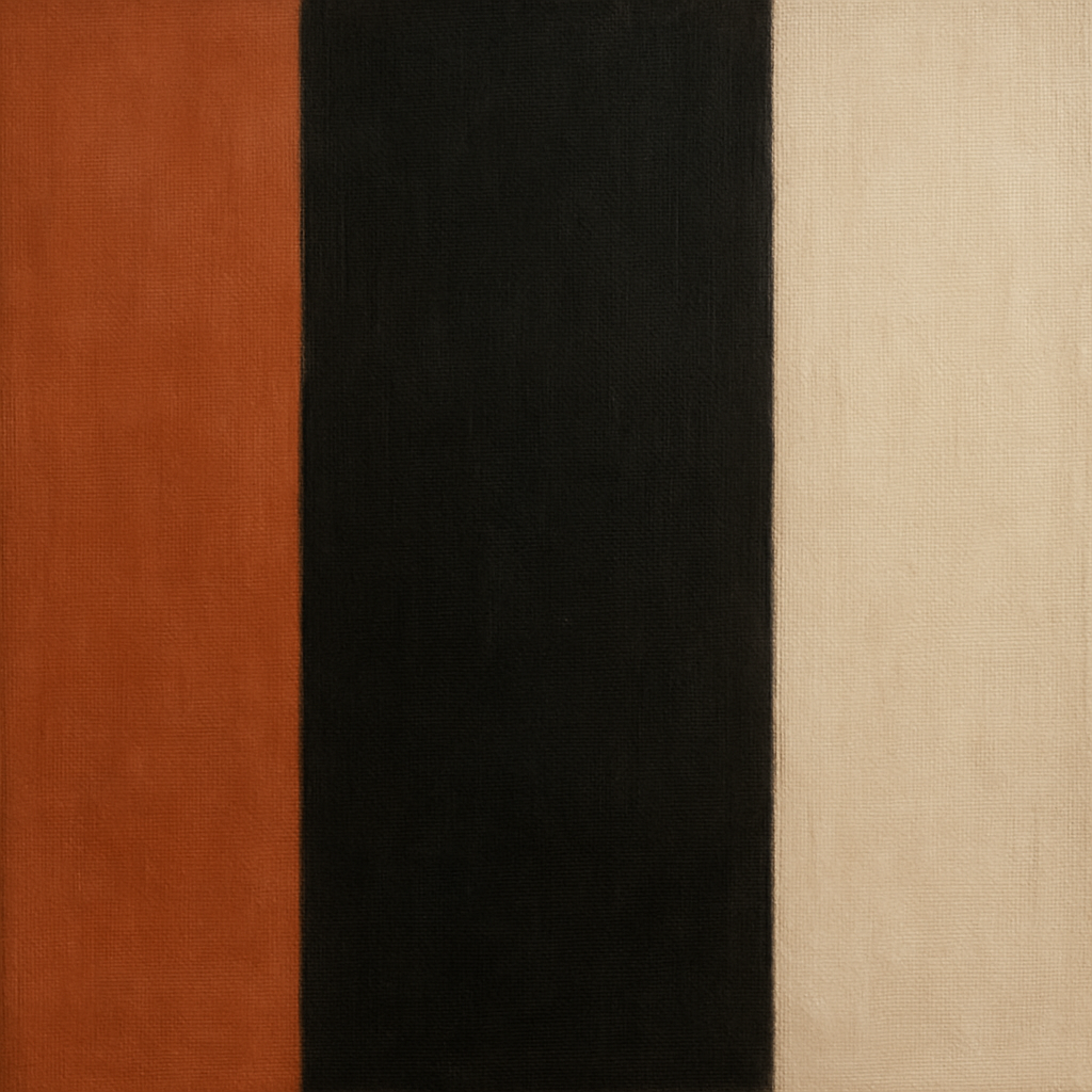 Deep Charcoal & Bone Monolith No. 1 - Modern Fine Art Oil Painting - View 1