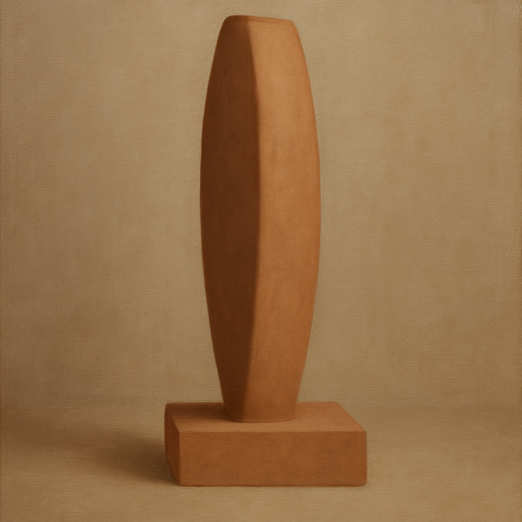 Sculpted Clay Monolith No. 7 - Modern Fine Art Oil Painting - View 1