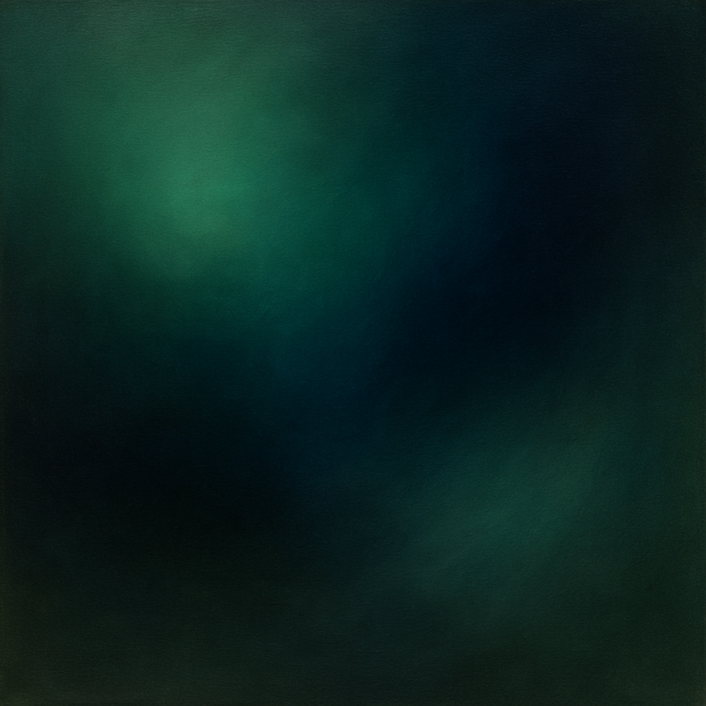 Emerald & Midnight Sapphire Sfumato Immersion No. 7 Oil Painting 100% Hand Painted Oil on Belgian Linen Canvas, Original Fine Art Wall Decor