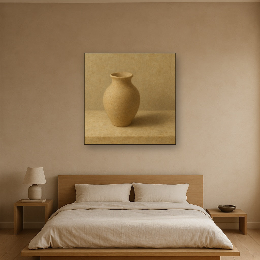 Organic Clay Vessel & Solitary Shadow No. 30 Oil Painting - View 3