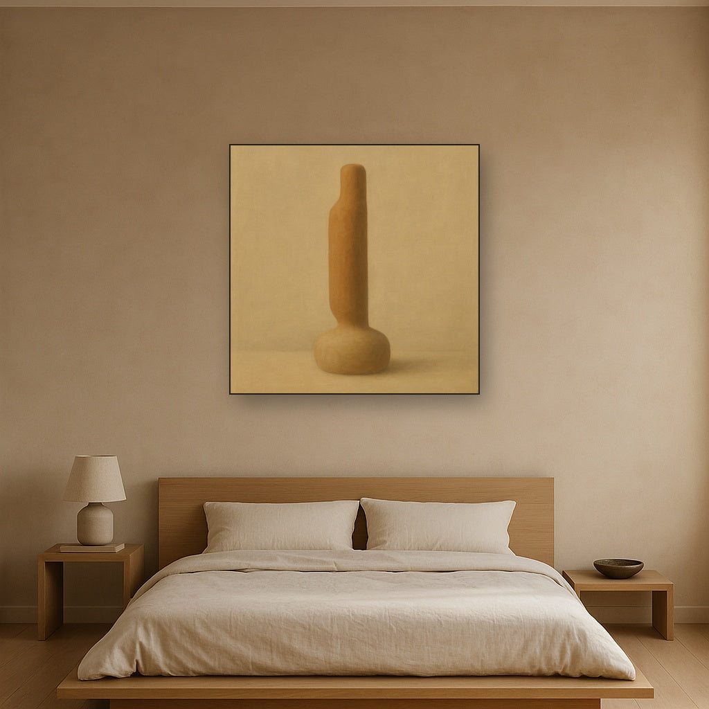 Sculpted Clay Monolith No. 7 - Modern Fine Art Oil Painting - View 3