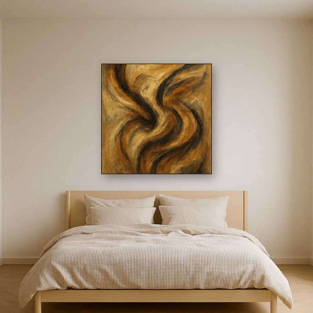 Flowing Gestural Figure in Charcoal Oil Painting - View 3