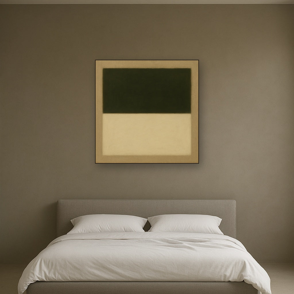 Sage Olive & Alabaster Balance No. 3 - Modern Fine Art Oil Painting - View 3