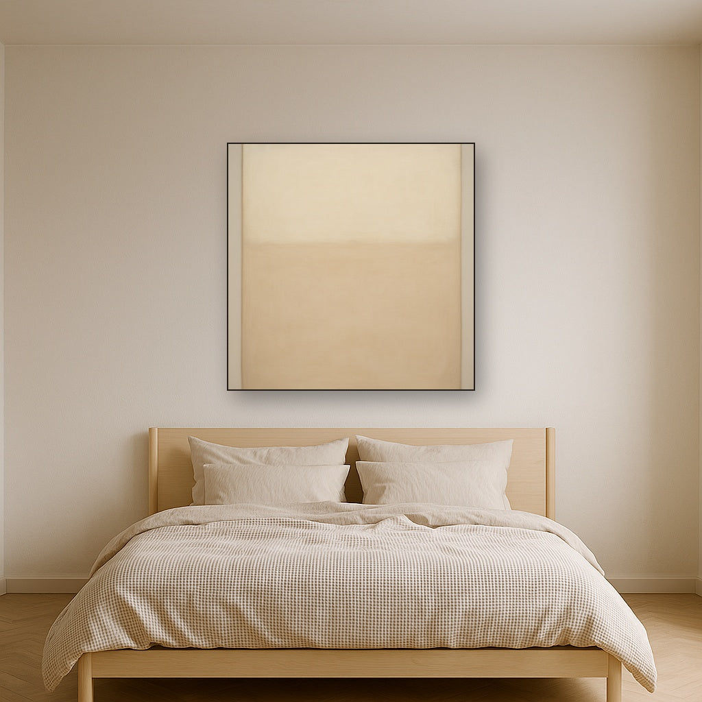 Oatmeal White & Pale Alabaster Monochrome Study No. 29 Oil Painting - View 3