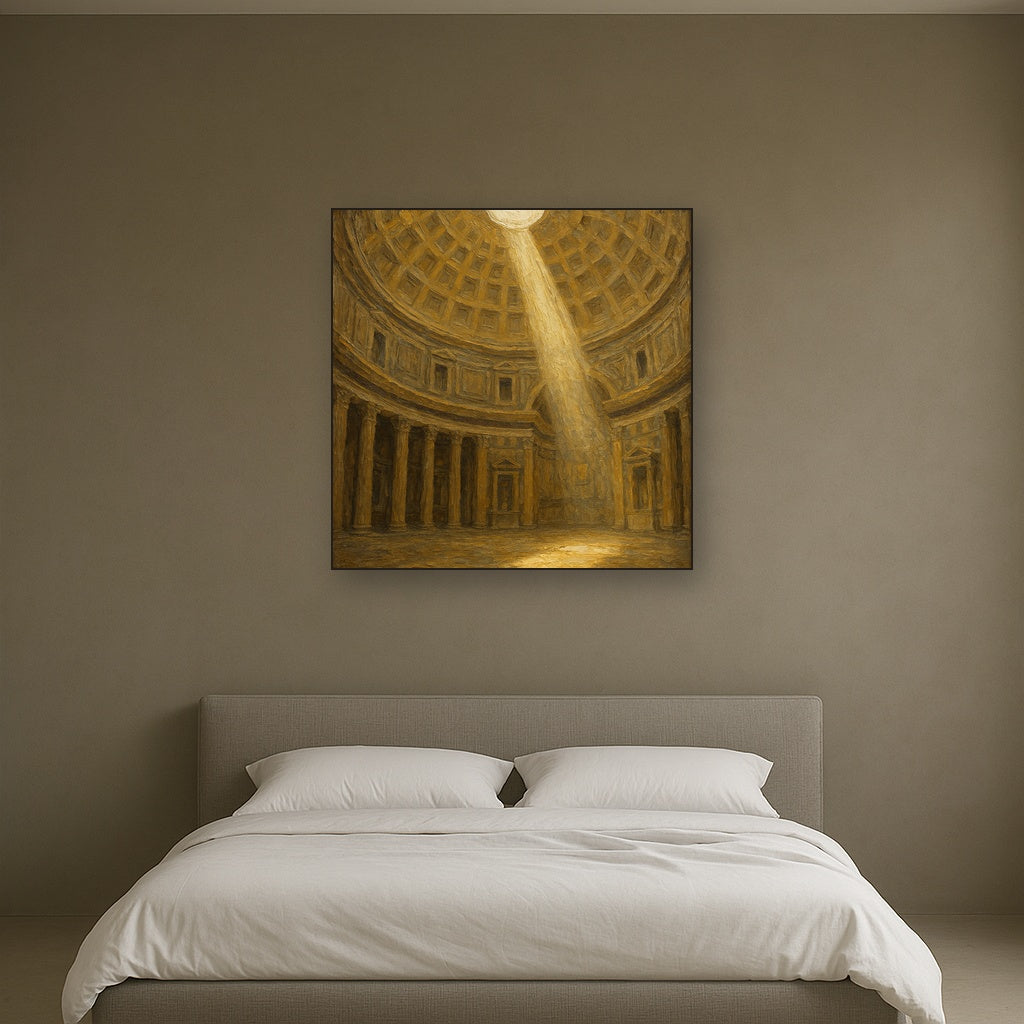 Rotunda Light Beam Architectural Oil Painting - View 3