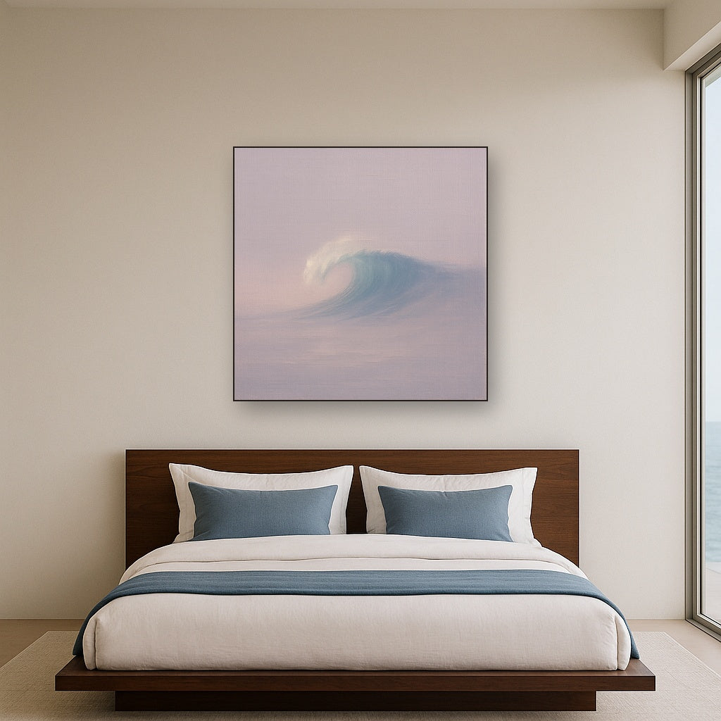 Single Wave Crest in Morning Light No. 4 - Modern Fine Art Oil Painting - View 3