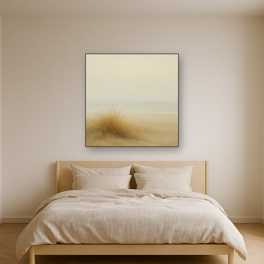 Silent Dune Grass in November Sea Fog No. 7 Oil Painting - View 3