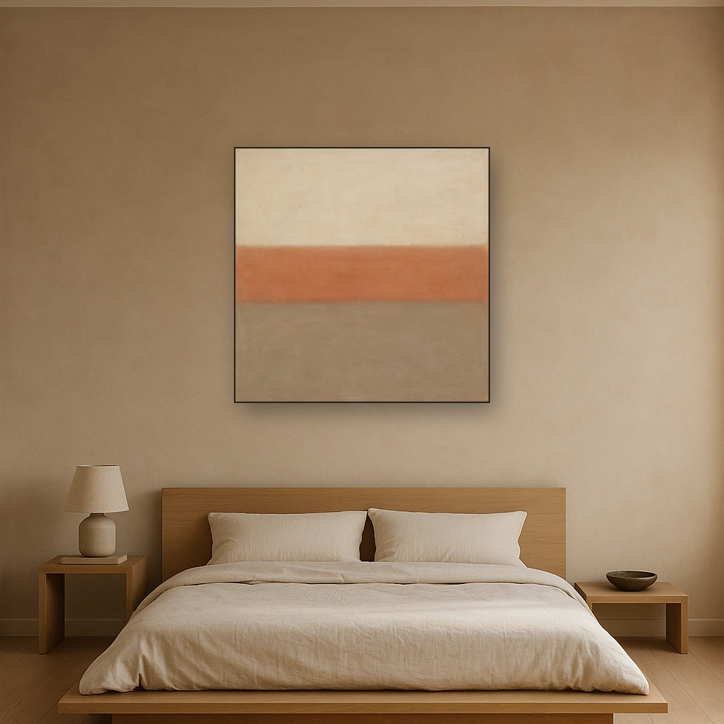 Aged Plaster & Sand Horizon No. 2 - Modern Fine Art Oil Painting - View 3