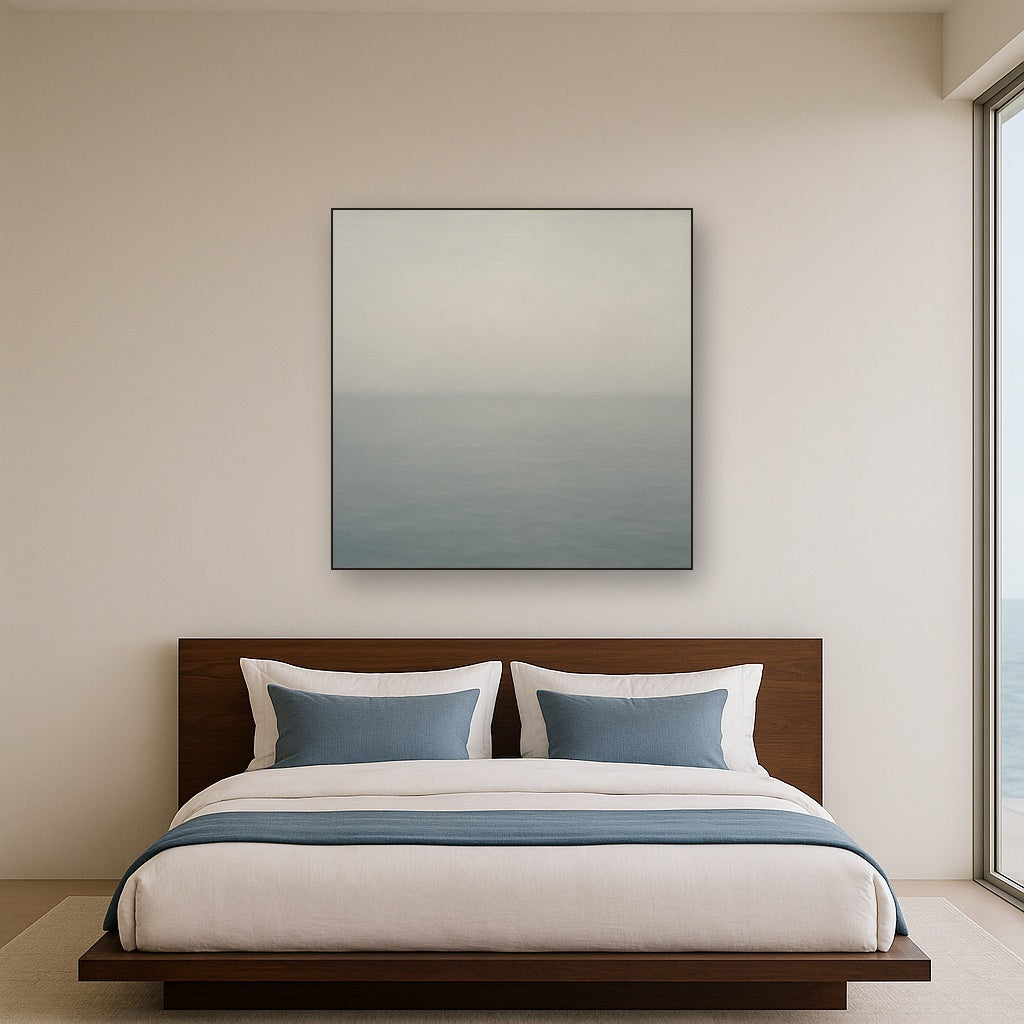Ethereal Coastal Sea Mist No. 1 - Modern Fine Art Oil Painting - View 3