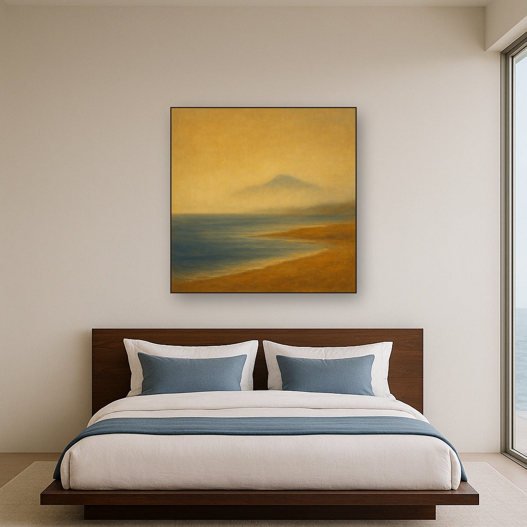 Misty Fjord & Low Clouds No. 7 - Modern Fine Art Oil Painting - View 3