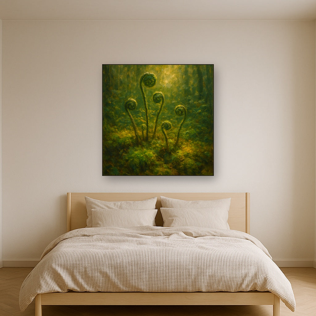 Forest Ferns & Mossy Woodland Herbarium No. 10 Fine Art Oil Painting - View 3