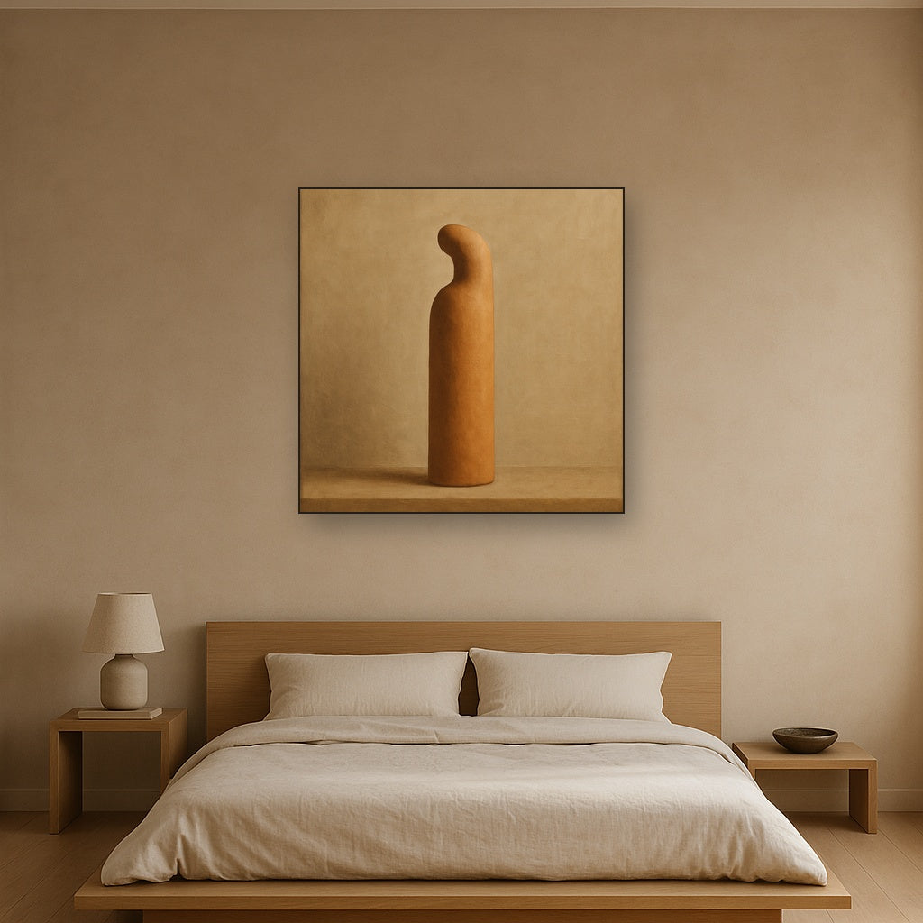 Sculpted Clay Monolith No. 7 - Modern Fine Art Oil Painting - View 3