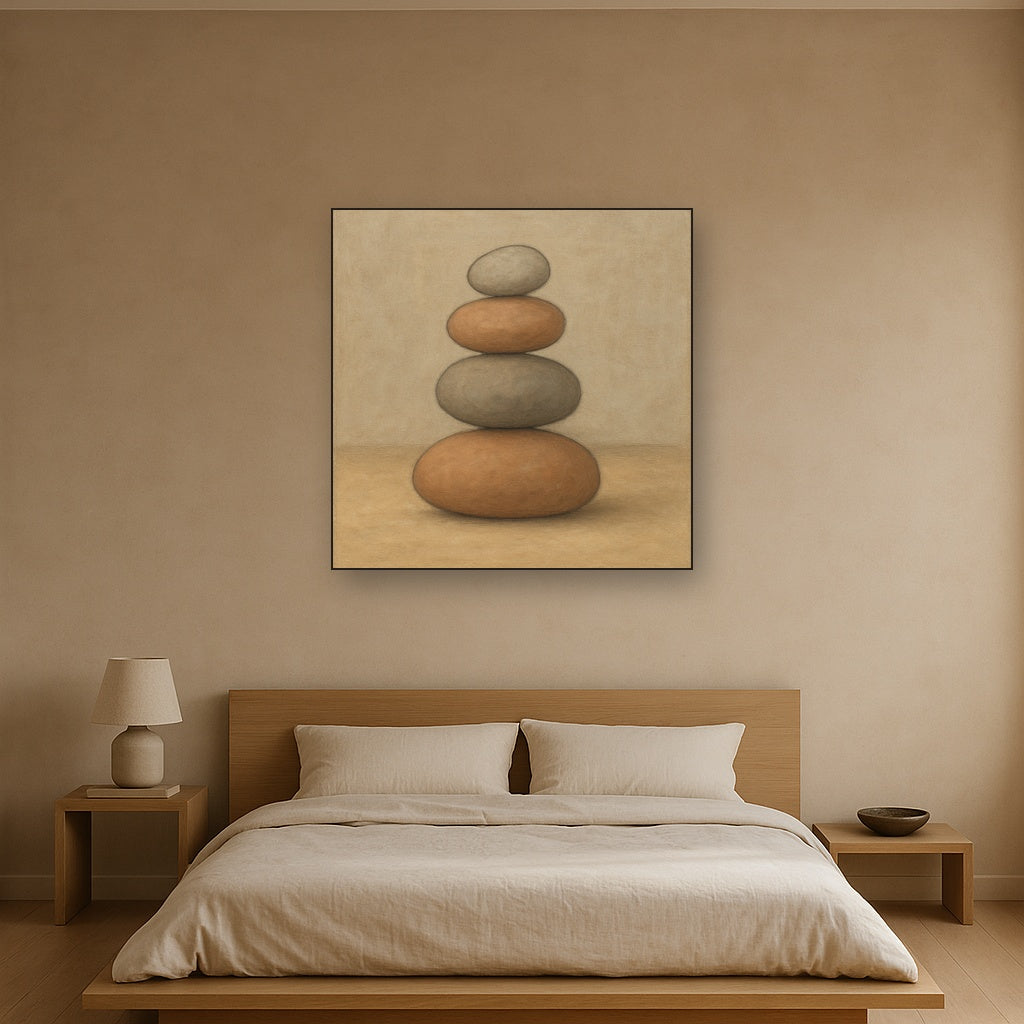 Organic Pebble Contours No. 3 - Modern Fine Art Oil Painting - View 3