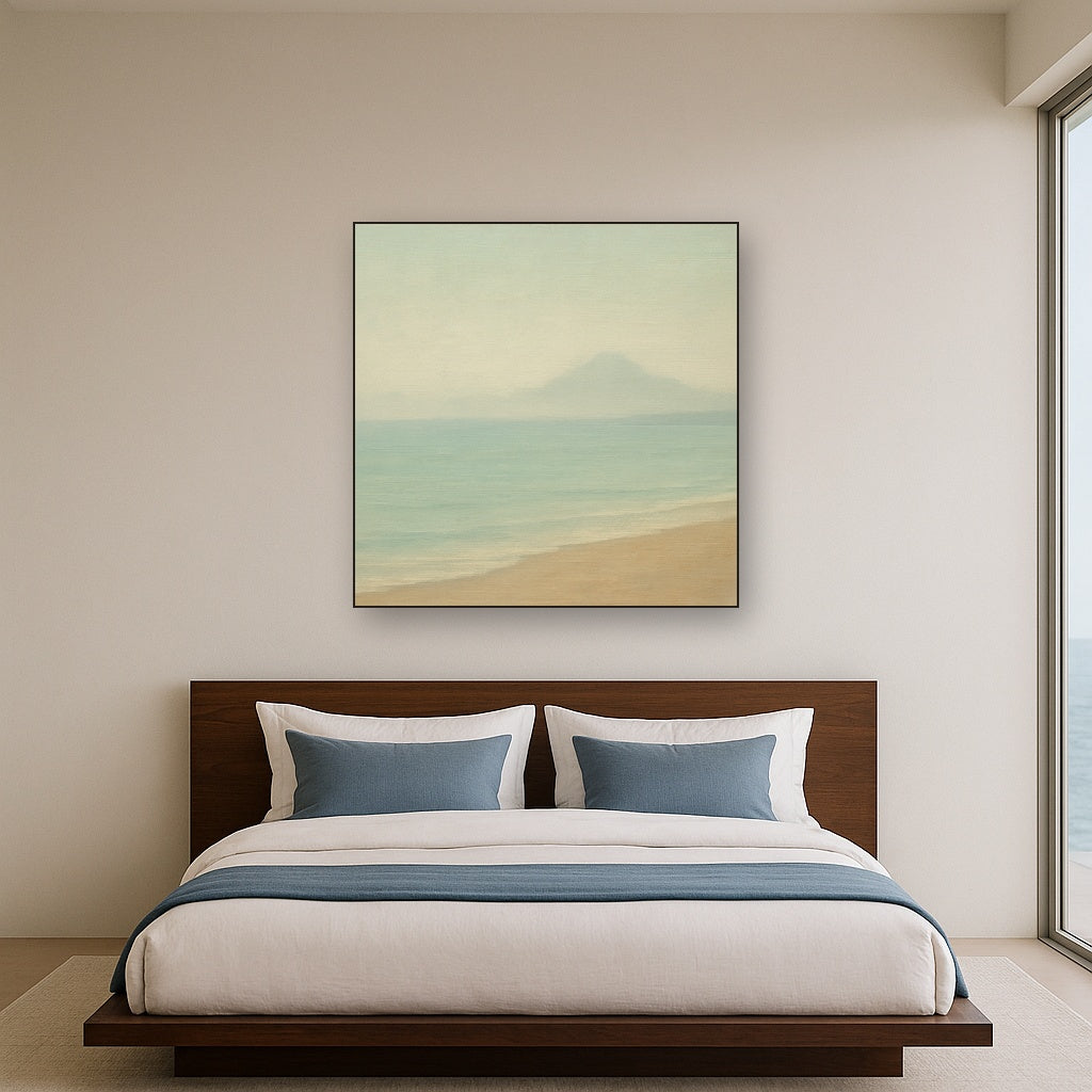 Misty Fjord & Low Clouds No. 7 - Modern Fine Art Oil Painting - View 3