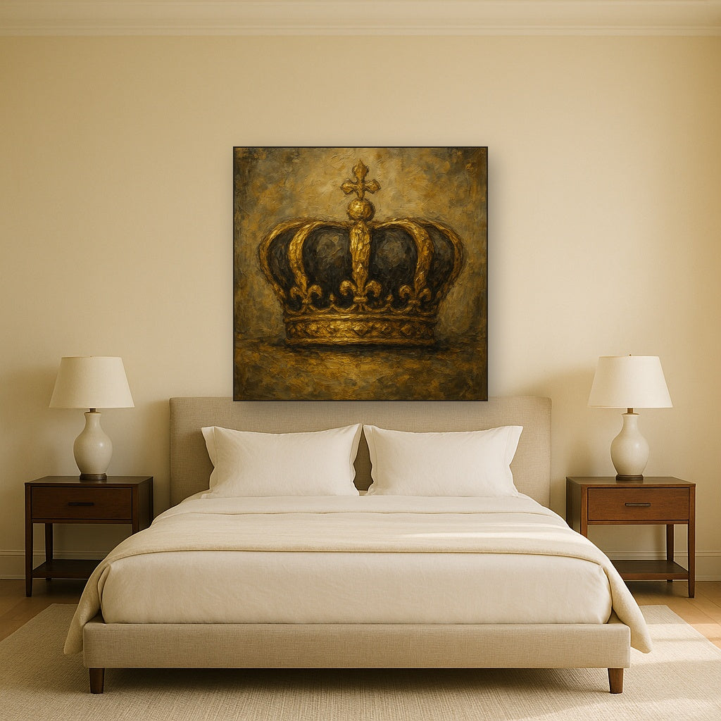 Sovereign Crown Abstract Luxury Oil Painting - View 3