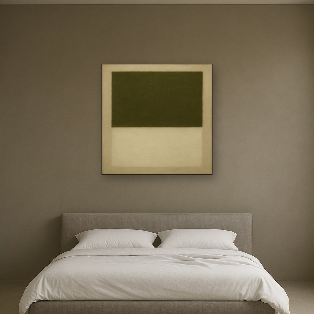 Sage Olive & Alabaster Balance No. 3 - Modern Fine Art Oil Painting - View 3