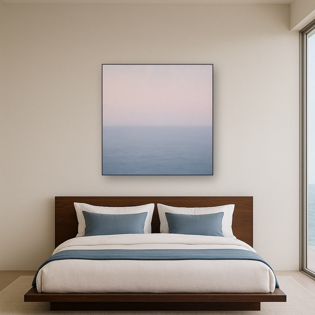 Ethereal Coastal Sea Mist No. 1 - Modern Fine Art Oil Painting - View 3