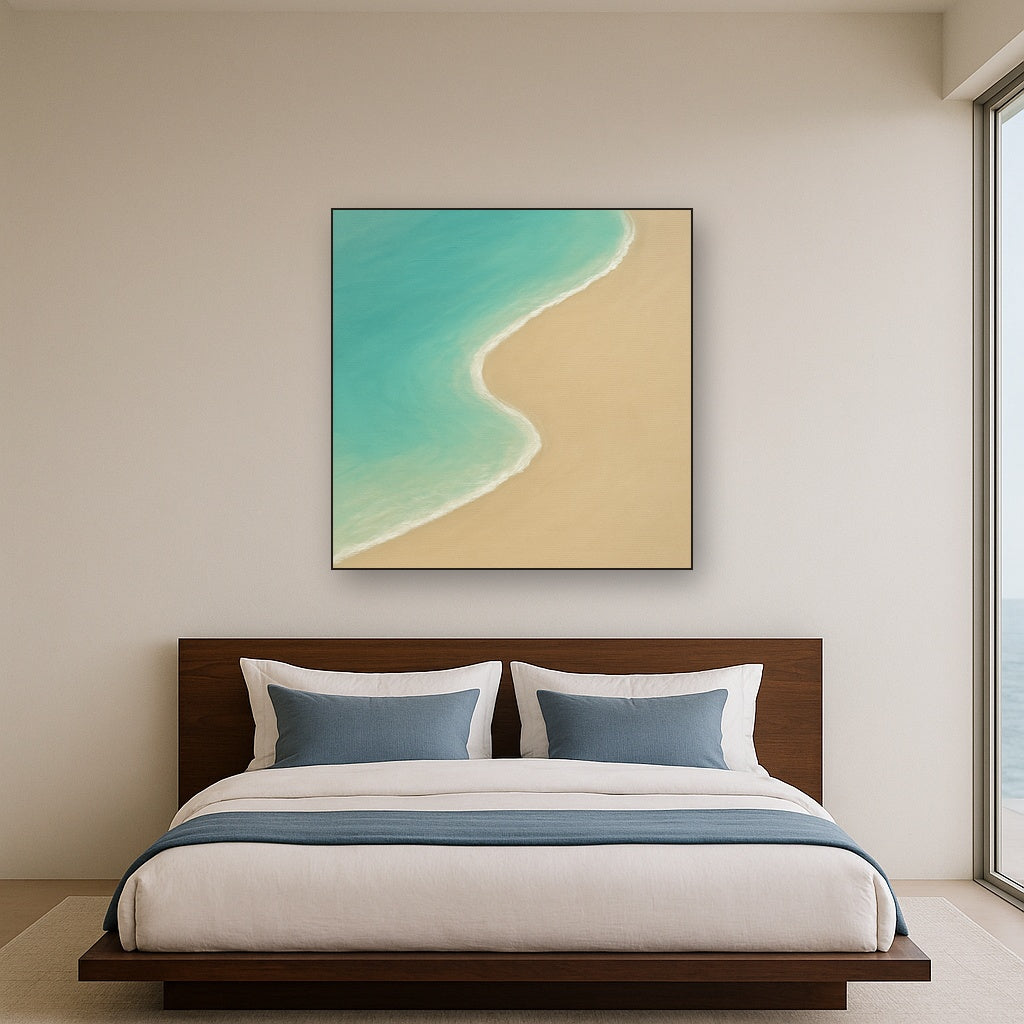 Calm Tide Line & Sand Drift No. 2 - Modern Fine Art Oil Painting - View 3