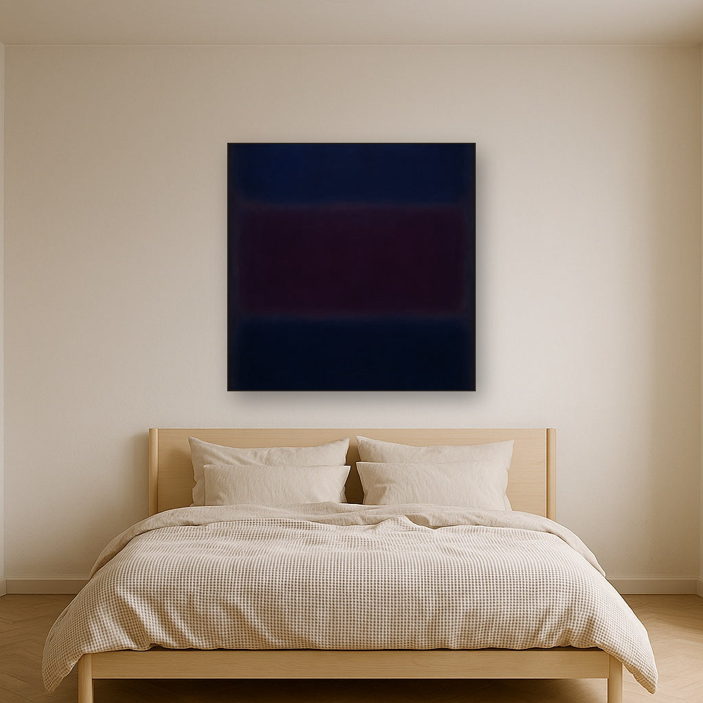 Deep Indigo & Midnight Plum Ambient Field No. 26 Oil Painting - View 3