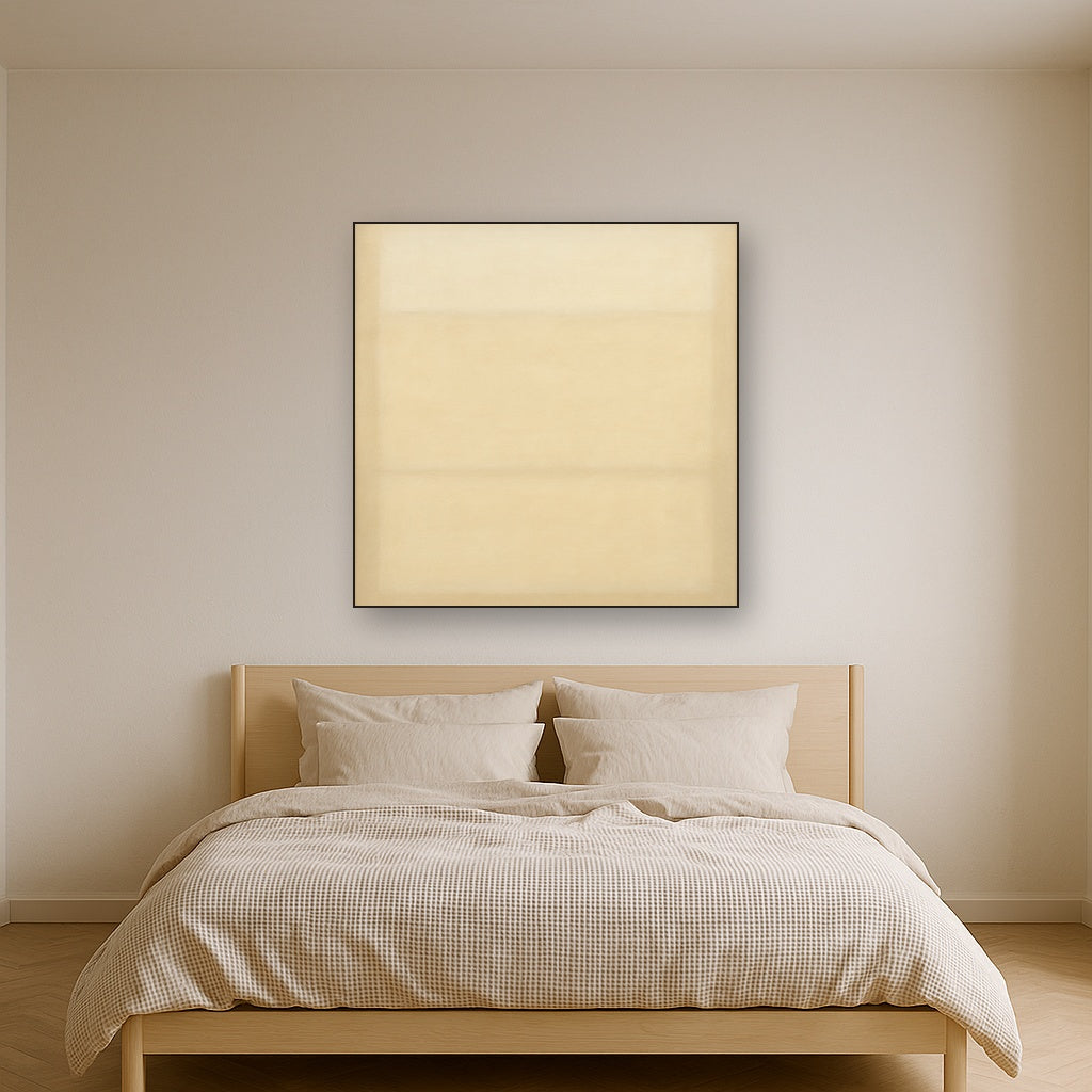Oatmeal White & Pale Alabaster Monochrome Study No. 14 Oil Painting - View 3
