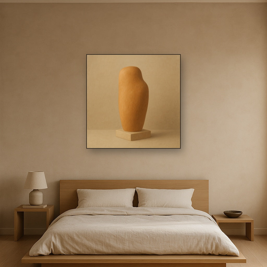 Sculpted Clay Monolith No. 7 - Modern Fine Art Oil Painting - View 3