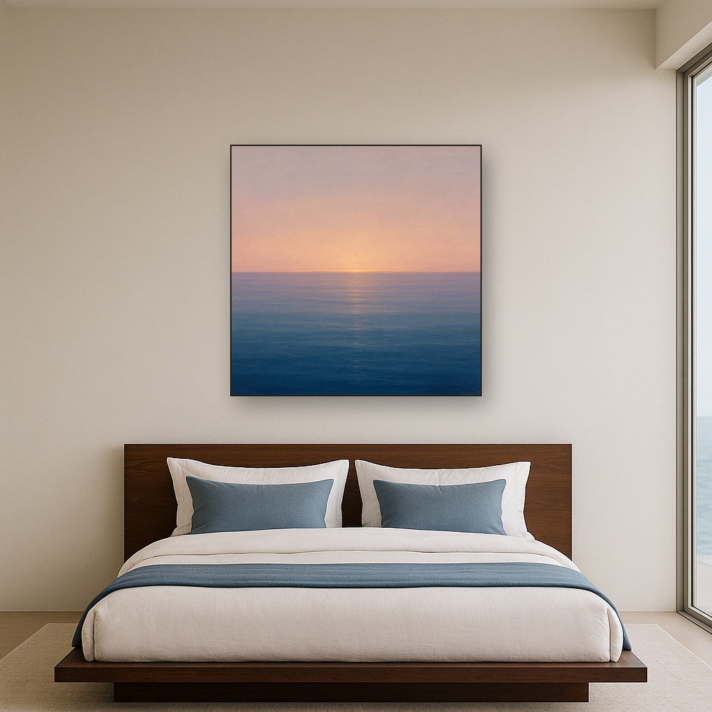 Mediterranean Dawn Horizon No. 6 - Modern Fine Art Oil Painting - View 3