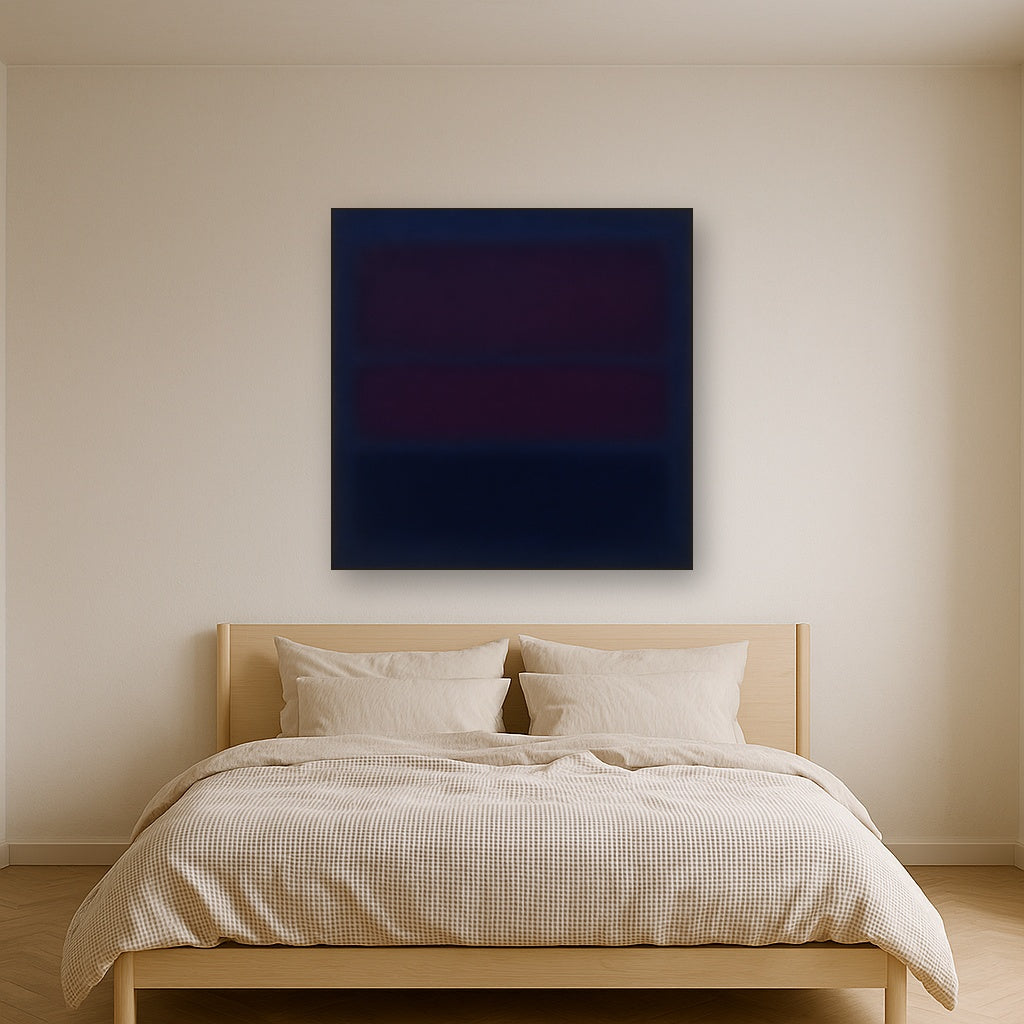 Deep Indigo & Midnight Plum Ambient Field No. 27 Oil Painting - View 3