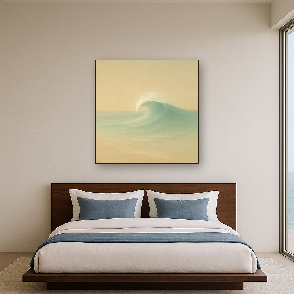 Single Wave Crest in Morning Light No. 4 - Modern Fine Art Oil Painting - View 3