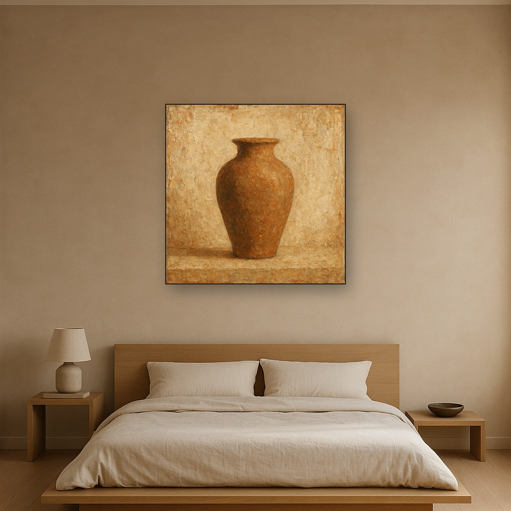 Weathered Clay Vessel Study Oil Painting - View 3