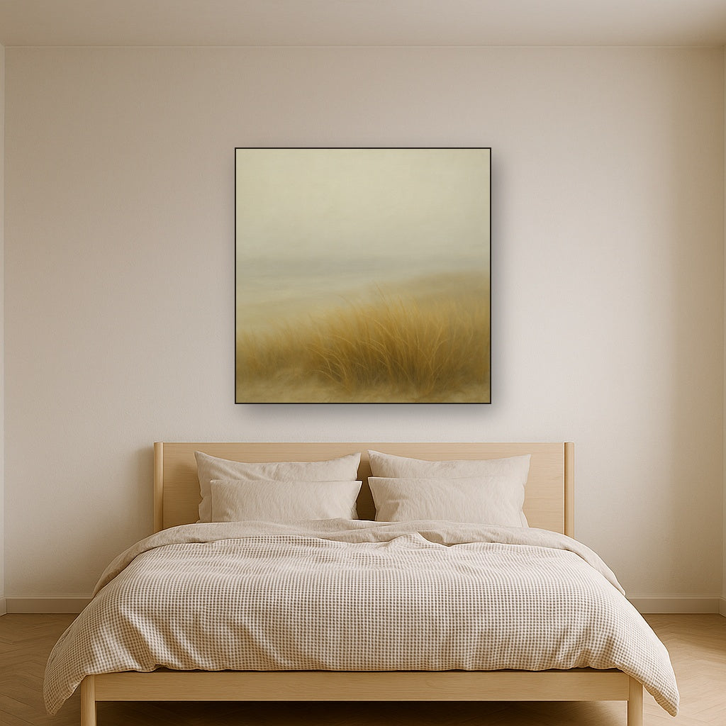 Silent Dune Grass in November Sea Fog No. 4 Oil Painting - View 3