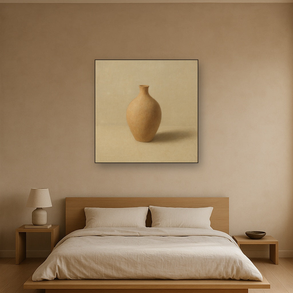Organic Clay Vessel & Solitary Shadow No. 4 Oil Painting - View 3