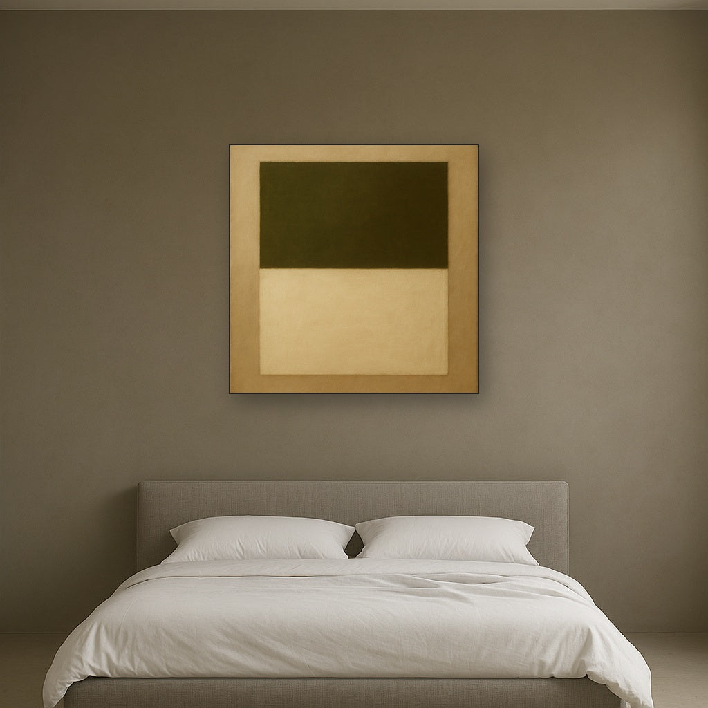 Sage Olive & Alabaster Balance No. 3 - Modern Fine Art Oil Painting - View 3
