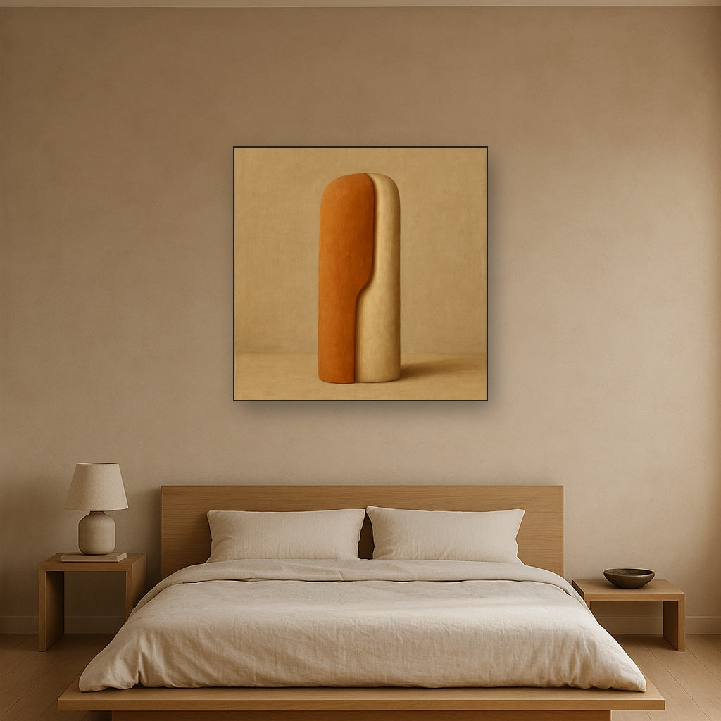 Sculpted Clay Monolith No. 7 - Modern Fine Art Oil Painting - View 3