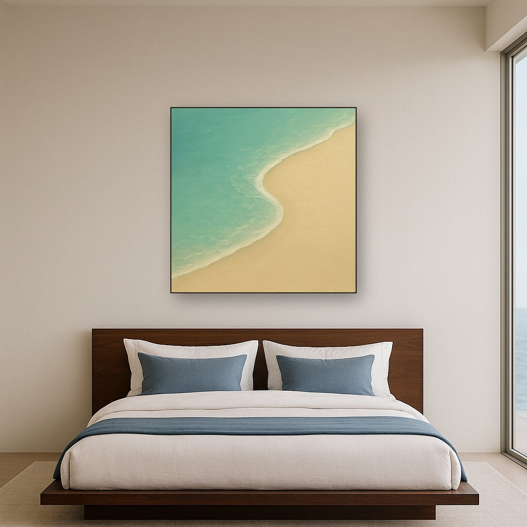 Calm Tide Line & Sand Drift No. 2 - Modern Fine Art Oil Painting - View 3