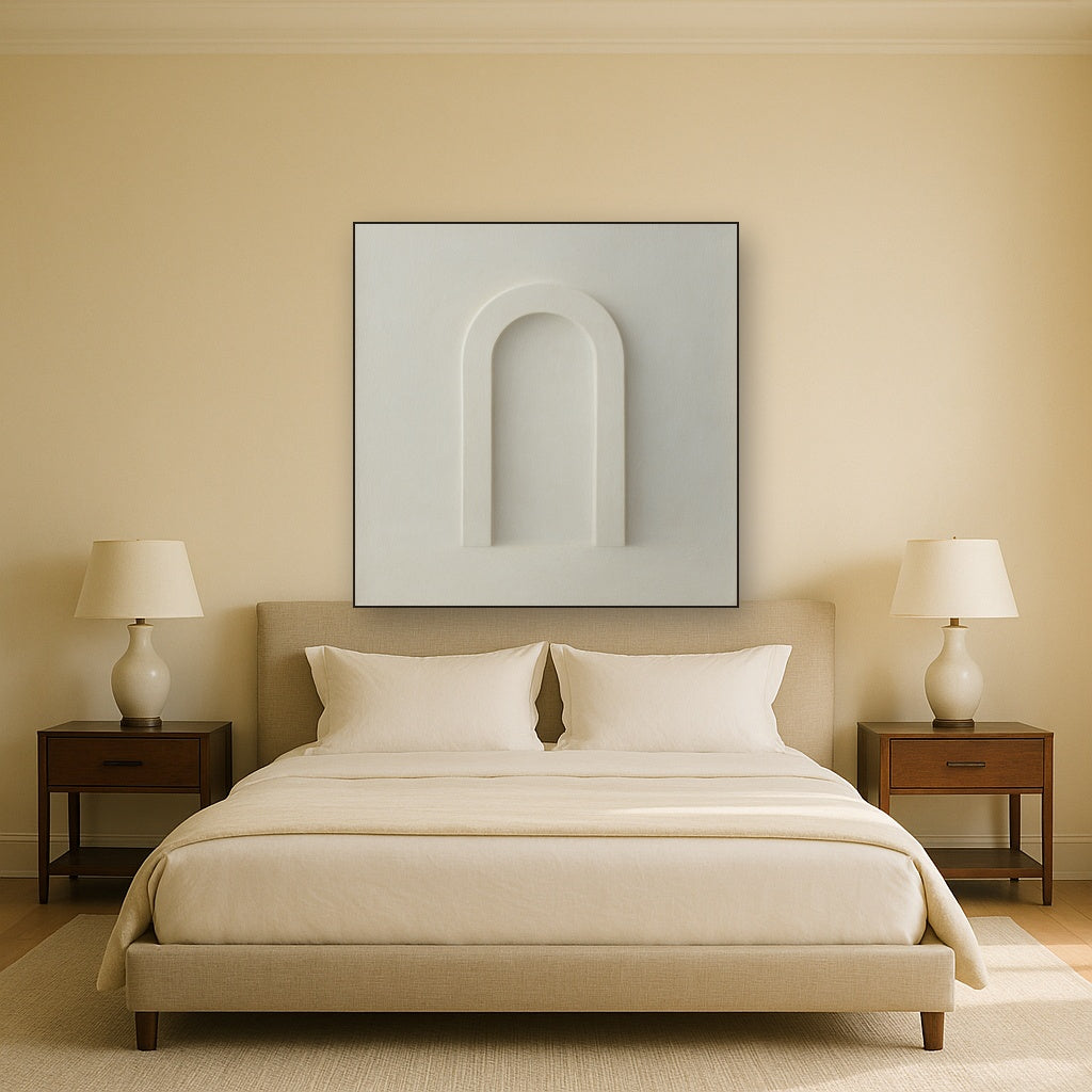 Textured Monolithic Plaster Arch No. 9 - Modern Fine Art Oil Painting - View 3