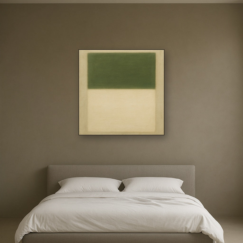 Sage Olive & Alabaster Balance No. 3 - Modern Fine Art Oil Painting - View 3