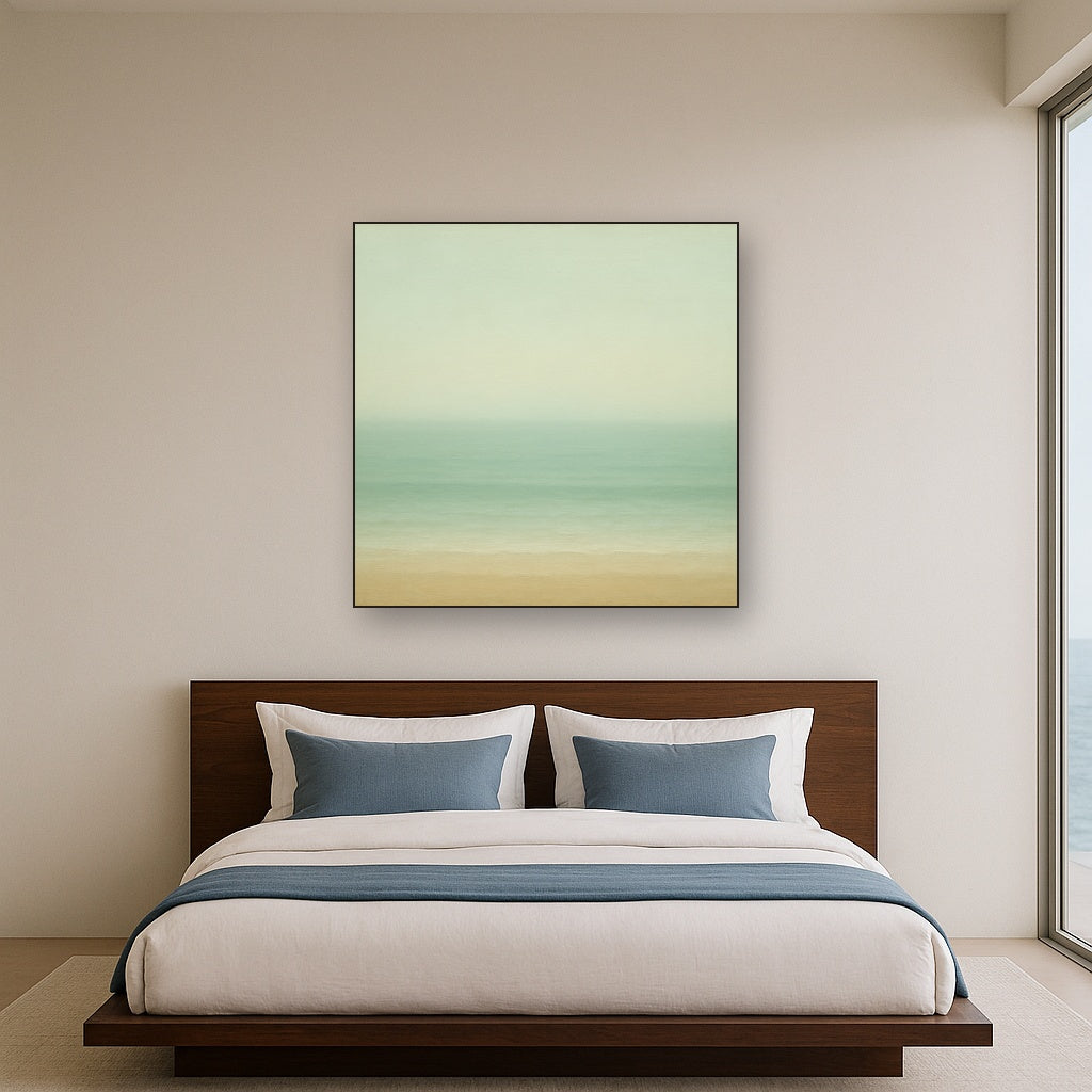 Ethereal Coastal Sea Mist No. 1 - Modern Fine Art Oil Painting - View 3