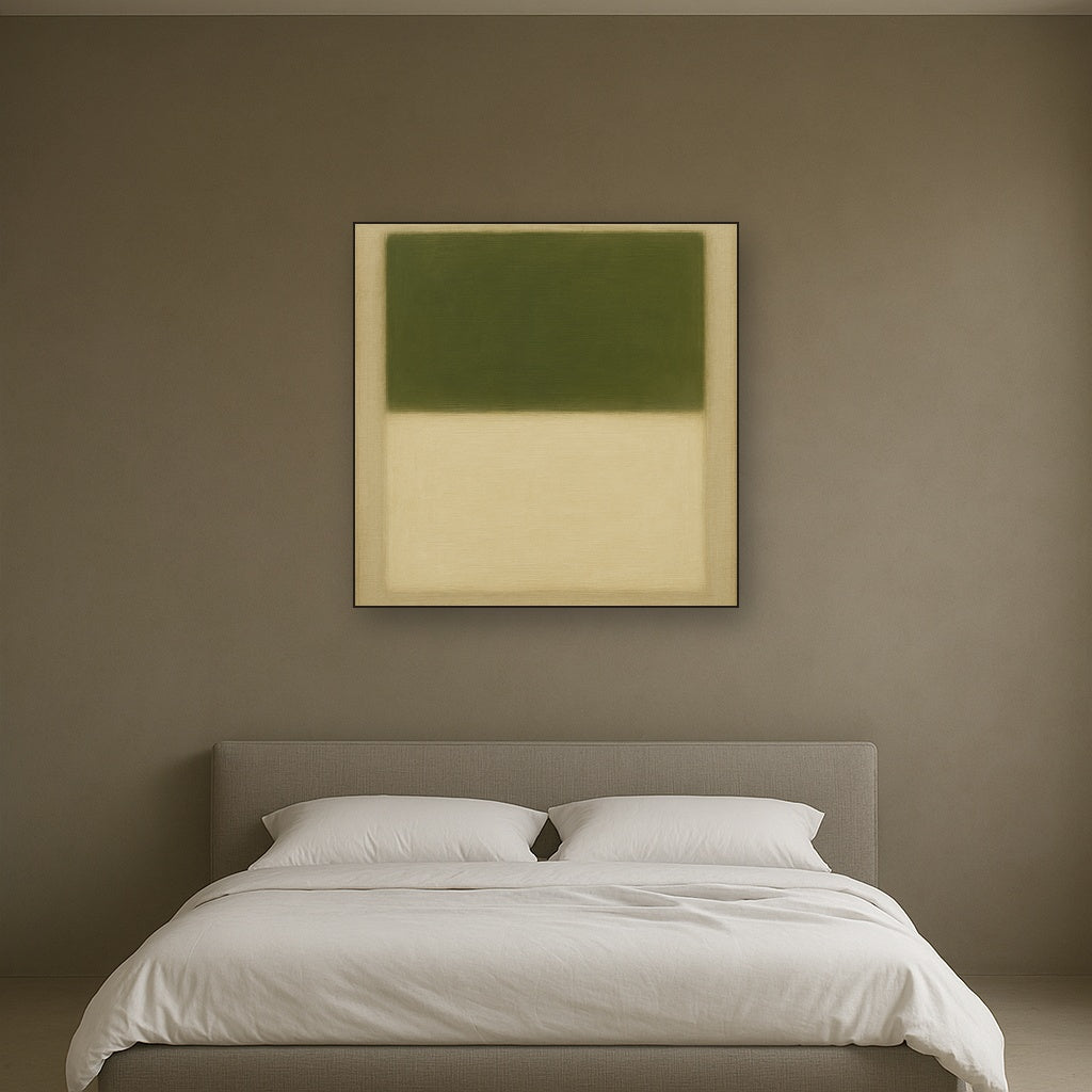 Sage Olive & Alabaster Balance No. 3 - Modern Fine Art Oil Painting - View 3