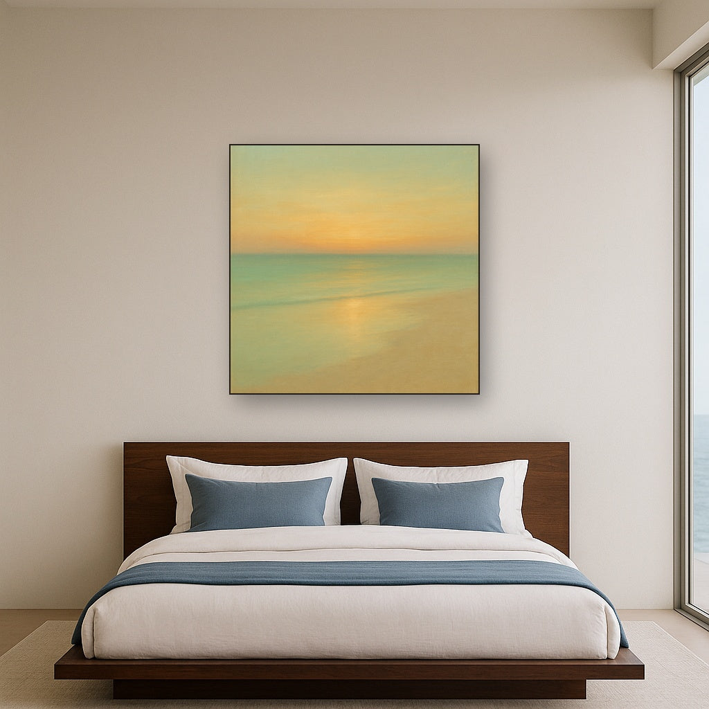 Golden Hour Surf Reflection No. 8 - Modern Fine Art Oil Painting - View 3