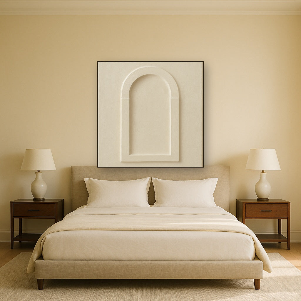 Textured Monolithic Plaster Arch No. 9 - Modern Fine Art Oil Painting - View 3
